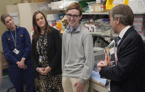 Smiling patient recounts his journey coming to NIH with rare pediatric cancer