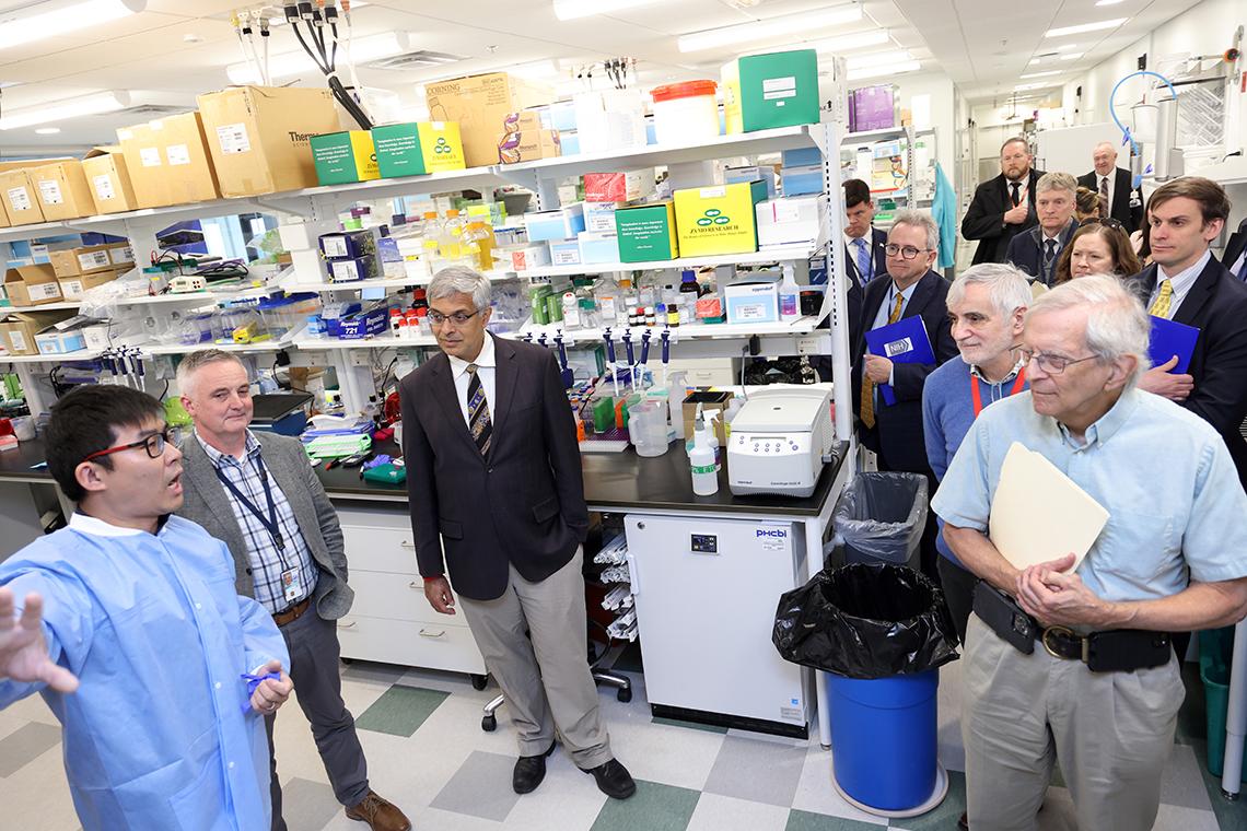 In a lab in the CARD facility